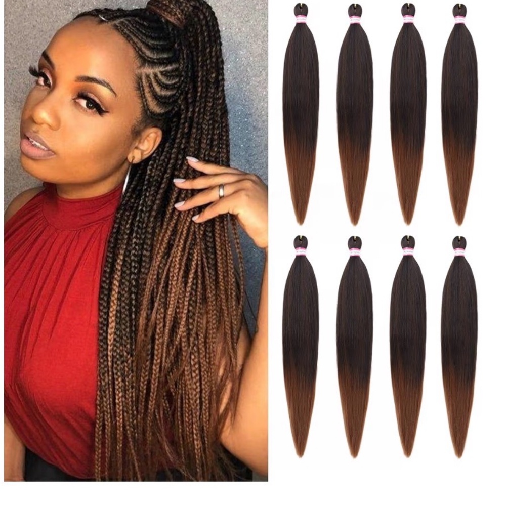 16 Piece Pre Stretched 30 inch Hair Extensions Ombré Brain